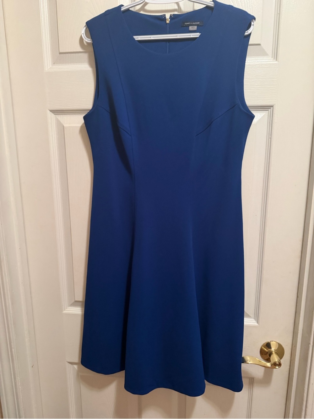 Tommy Hilfiger Sleeveless Cobalt Blue A-Line Dress